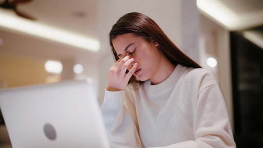 stressed employee at work