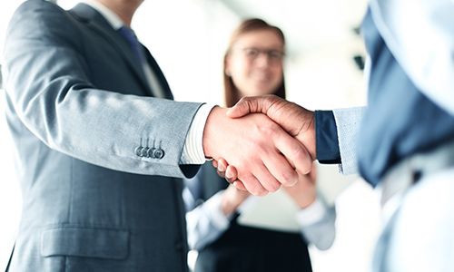 Businessmen shaking hands